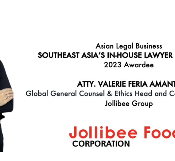 Jollibee Group’s Global General Counsel Named In-House Lawyer of the Year for Southeast Asia Filipino Pride